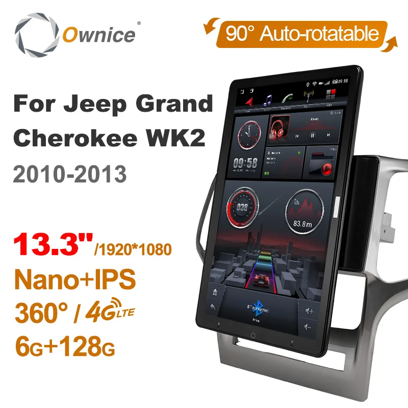 13.3 Colių Ownice 1Din Android 10.0 Automobilio Radijo 360 Panorama dėl Jeep Grand Cherokee WK2 2010-2013 Auto Audio SPDIF 4G LTE NE DVD