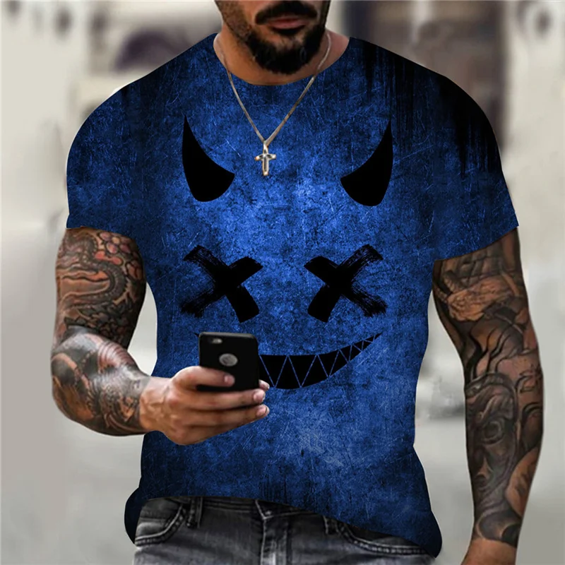 3D spausdinimo T-shirt vyrams vasaros trumparankoviai marškinėliai gatvės mados prekinio ženklo asmenybės berniukas marškinėliai atsitiktinis O-kaklo viršų