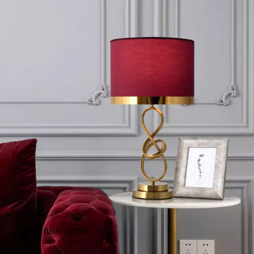 Vestuvių dovana, stalo lempos vestuvių naktiniai staleliai, lempa miegamasis vestuvių kambarys kraitį lempa ryškiai raudonos kūrybos paprasta modernia prabanga