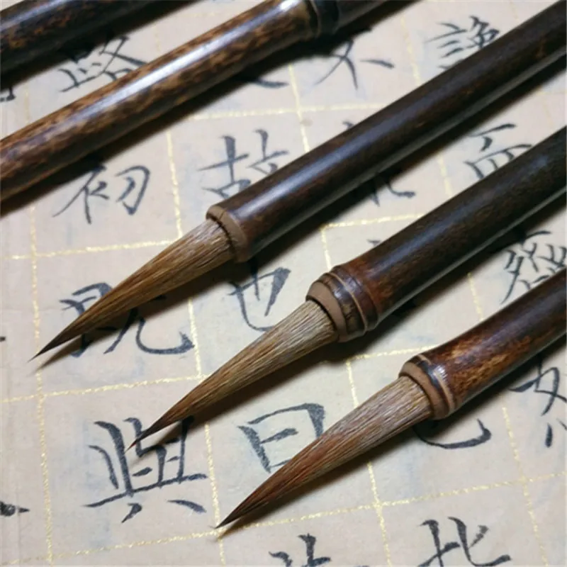 Weasel Plaukų Kaligrafija Pen Kinijos Baudos Linijos Tapybos, Rašymo Teptukai 2vnt Kinų Tapybos, Kaligrafijos Teptuku Pen Tinta Kinija